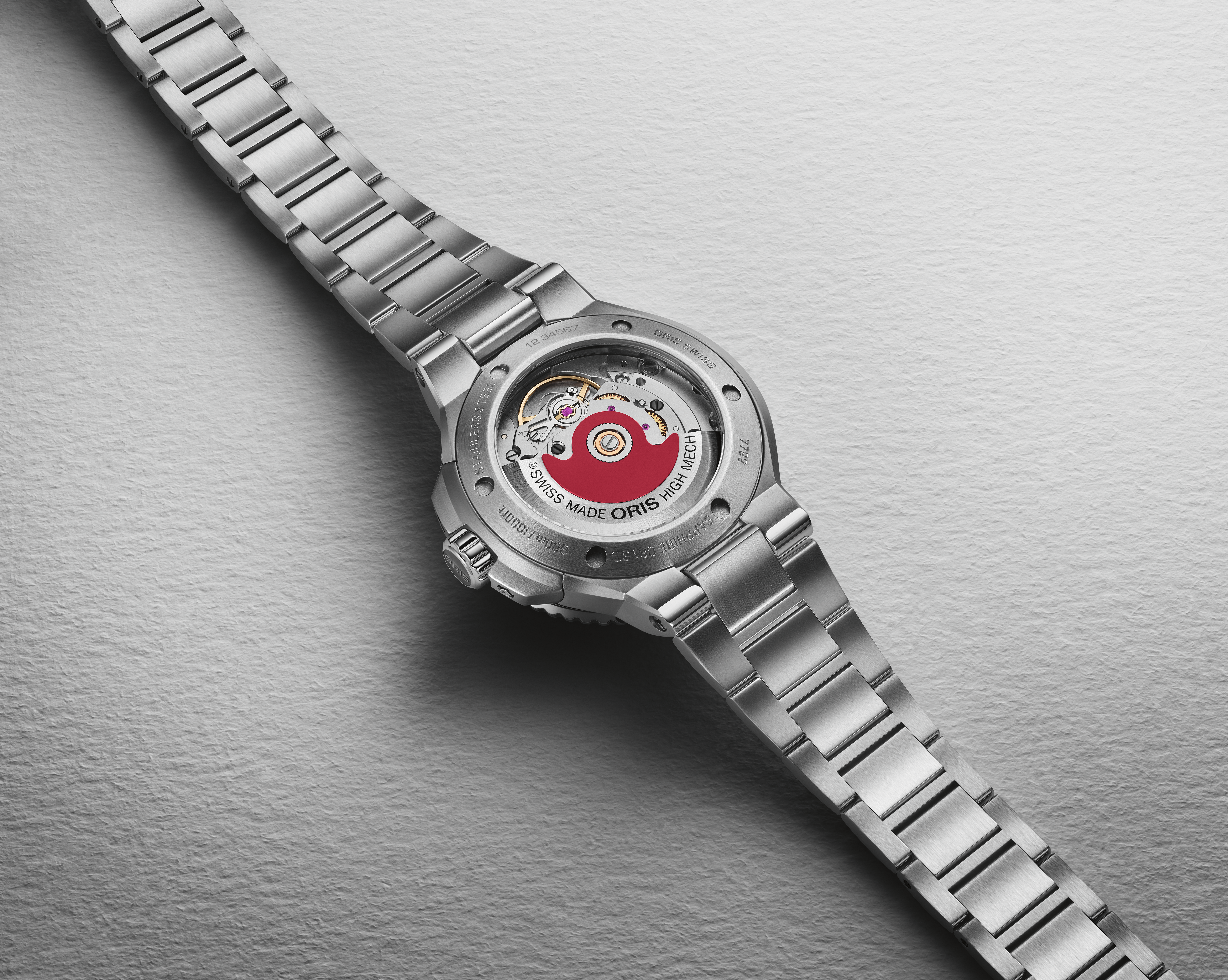 ORIS  Женские швейцарские часы с автоматическим механизмом, коллекция Aquis, стальной браслет, 36,5 мм
